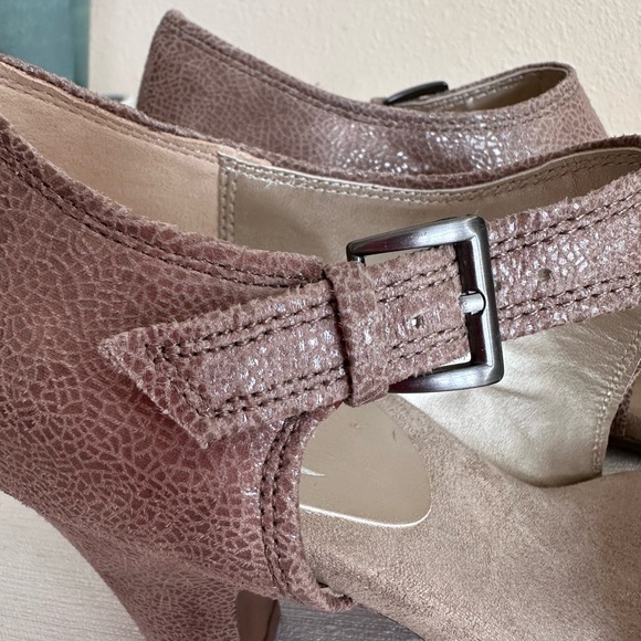 Aerosoles Heelrest Taupe Leather Mary Jane Heeled Sandals Women’s 7 - Picture 11 of 14